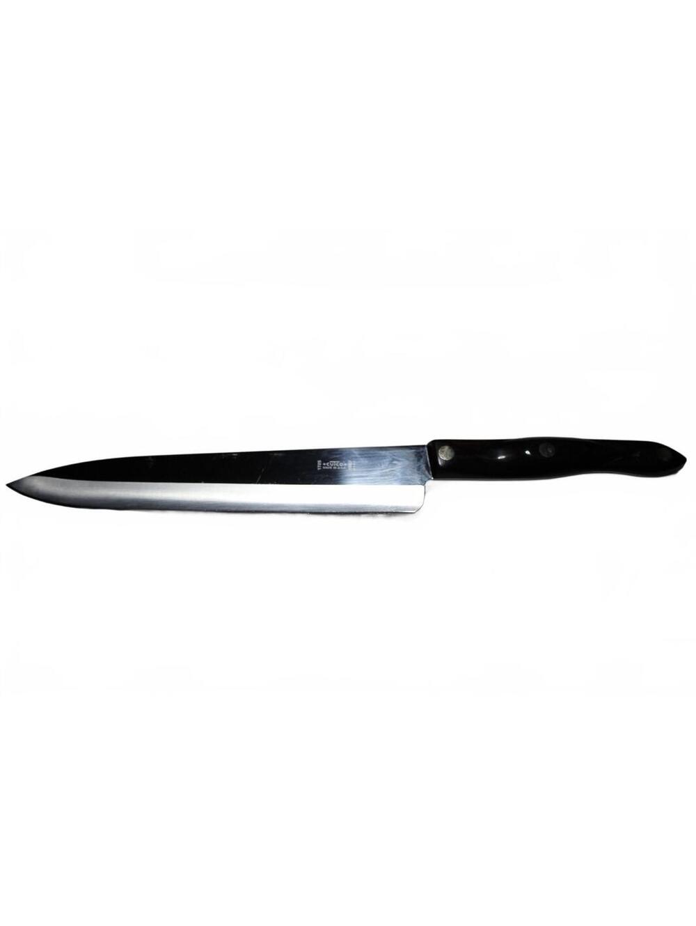 CUTCO 1725 Vintage Classic Chef Knife Black Thermo Resin Straight Slicing Blade